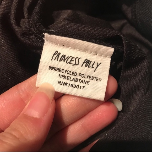 Princess Polly Penney Mesh Overlay Mini Dress In Black Size 4 - Picture 11 of 11